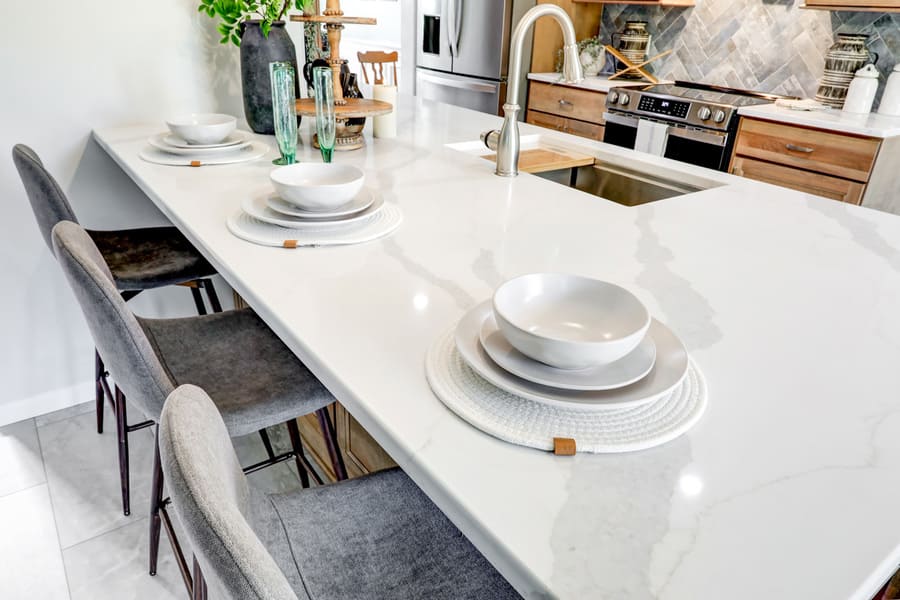 quartz countertops in Willow Street Kitchen remodel
