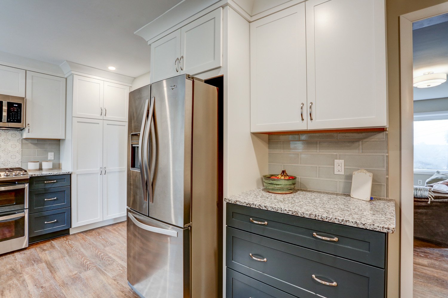 Warwick Township Kitchen Remodel with stainless steel refrigerator