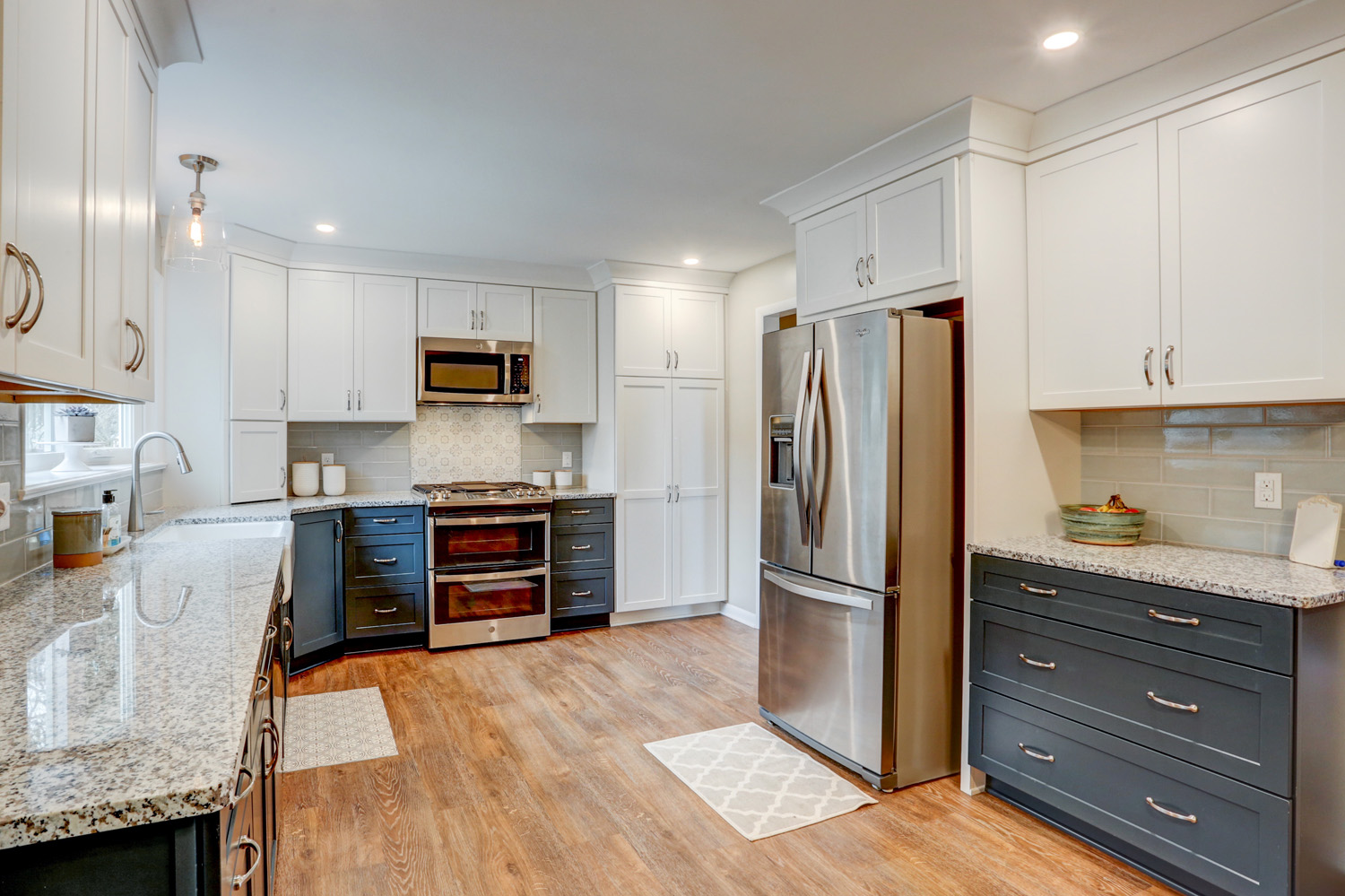 Warwick Township Kitchen Remodel with two toned cabinets