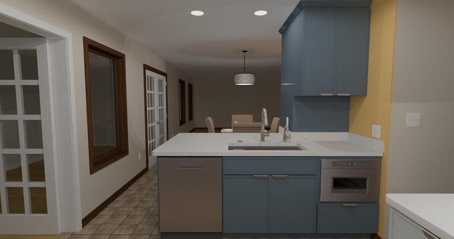 Landisville Kitchen remodel design Render