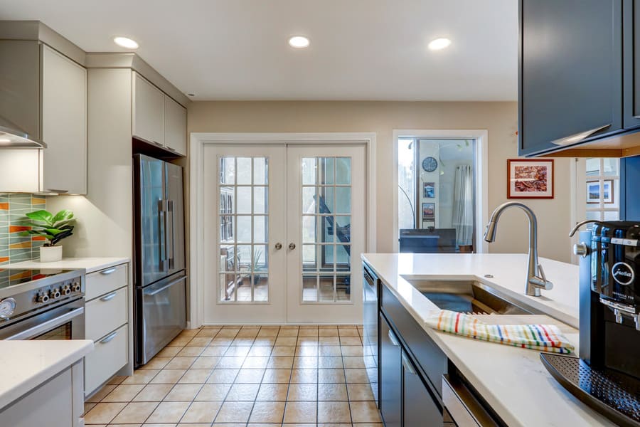 french doors in Landisville Kitchen remodel