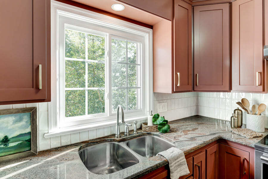 double bowl stainless steel sink in Lancaster Kitchen Refresh