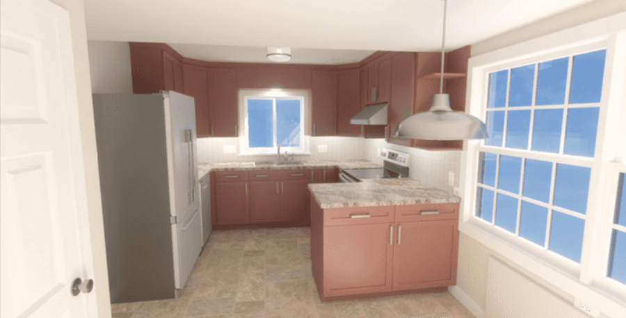 Lancaster kitchen refresh design rendering