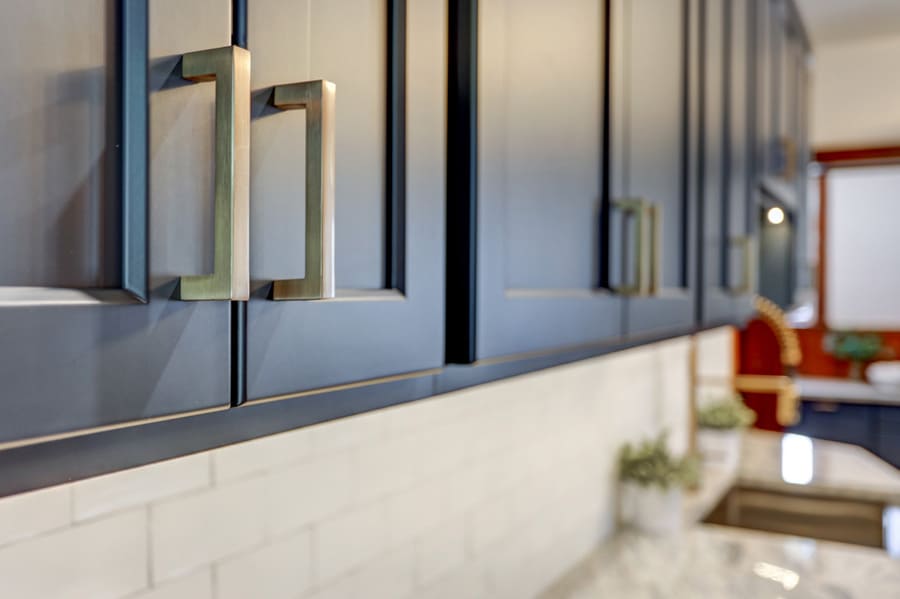 Navy blue cabinets in Mount Joy Kitchen Remodel