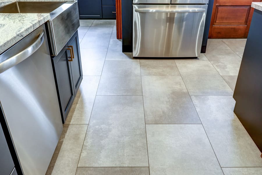 Mount Joy Kitchen Remodel with luxury vinyl tile floor