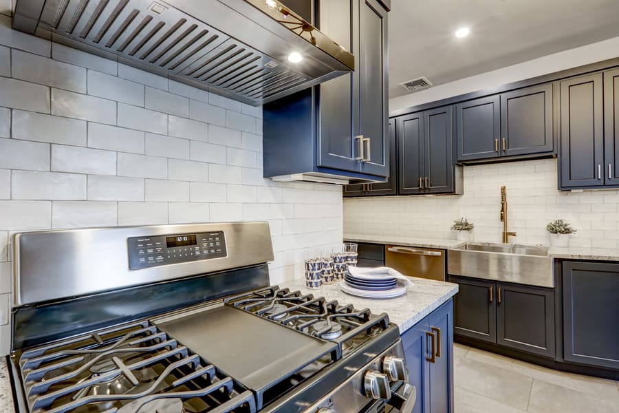 Navy Blue cabinets in Mount Joy Kitchen Remodel