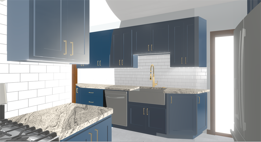 Kitchen design rendering