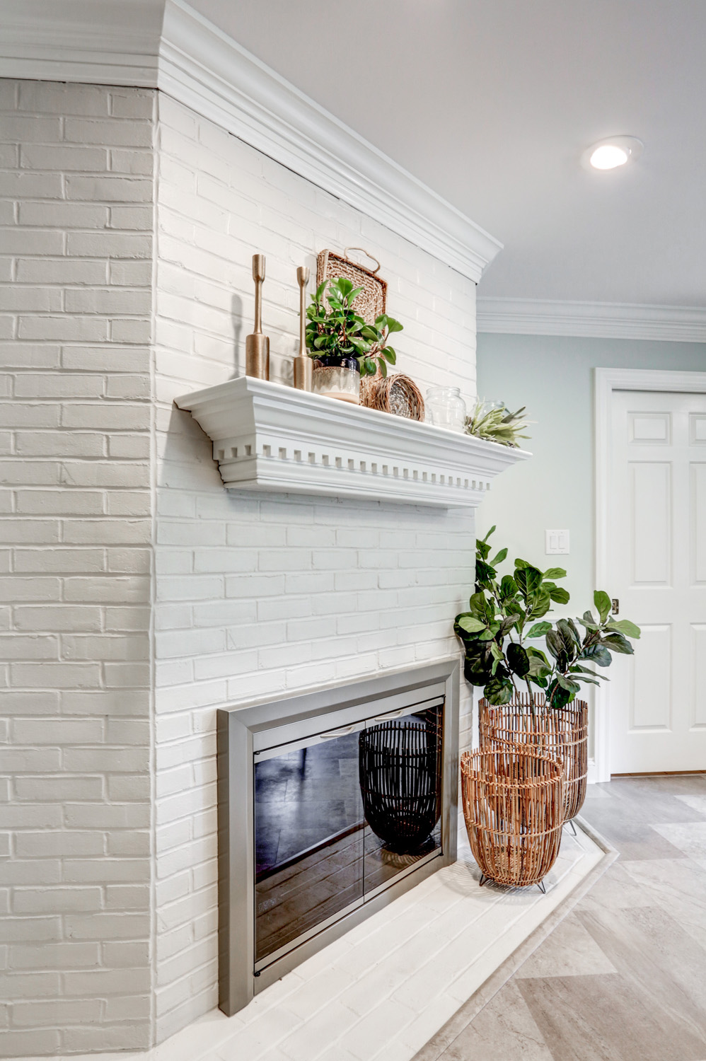 Brick Fireplace in Conestoga Valley Kitchen Remodel