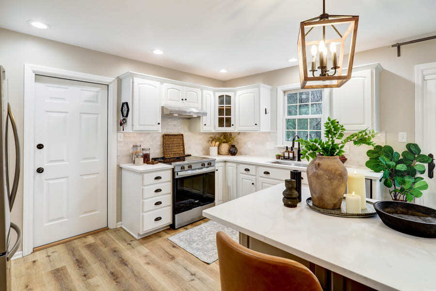 Conestoga Valley Kitchen Refresh with white cabinet and quartz countertop