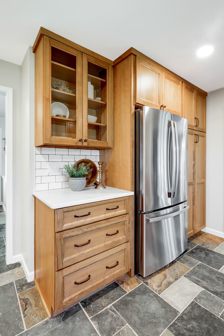 Elizabethtown Kitchen Remodel with stainless steel refrigerator