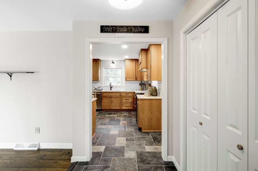 view of Elizabethtown Kitchen Remodel with fresh paint on walls, trim, and doors