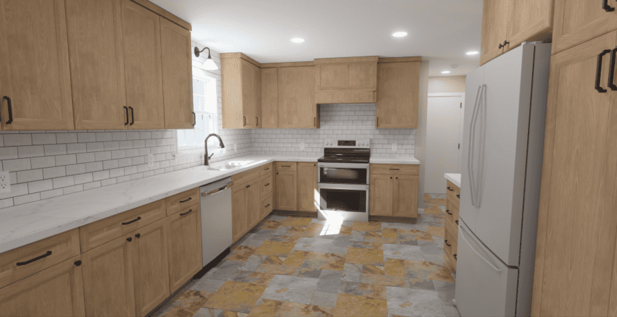 Design rendering elizabethtown kitchen remodel