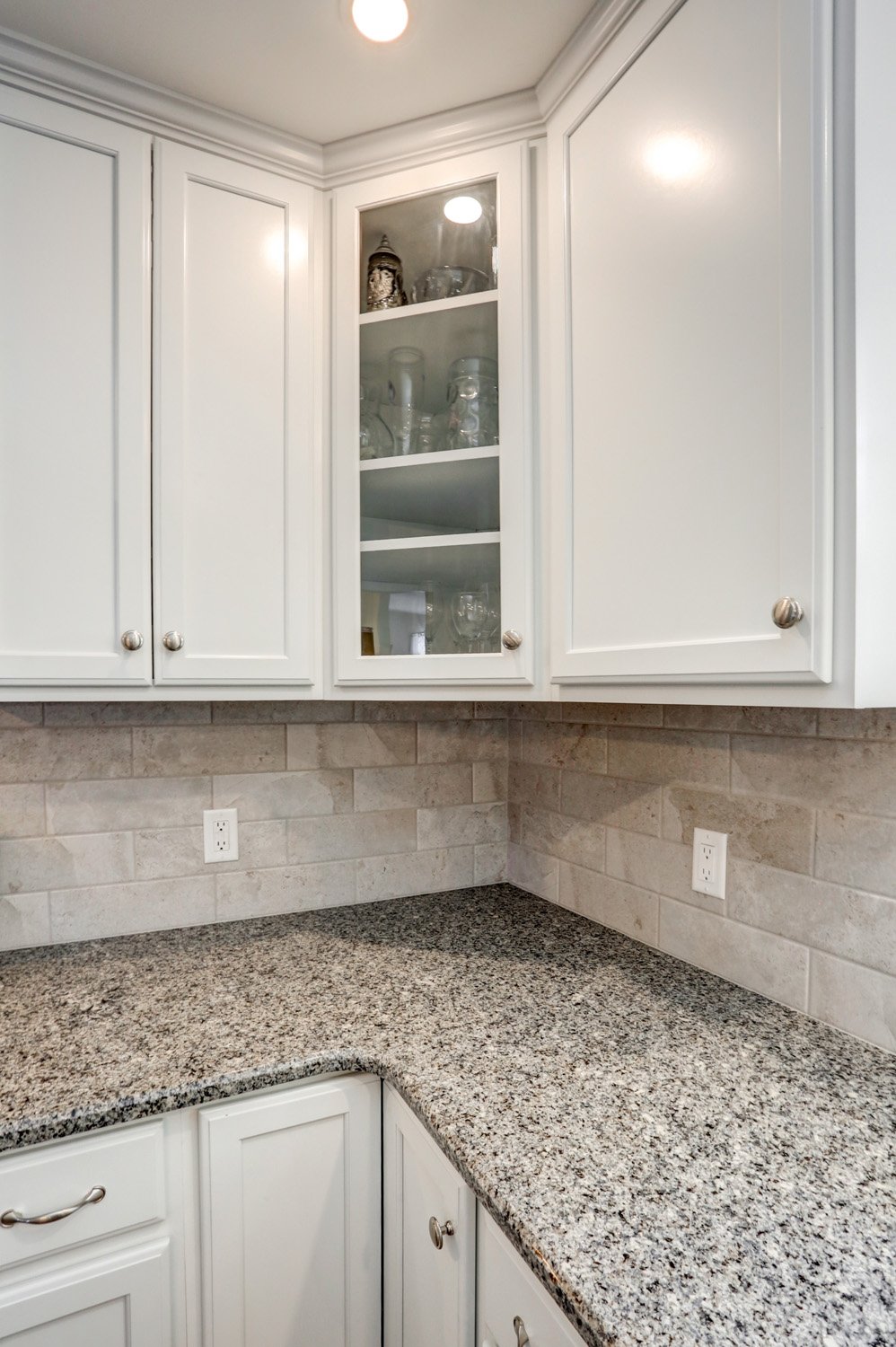 glass front cabinet in Lititz Kitchen Remodel