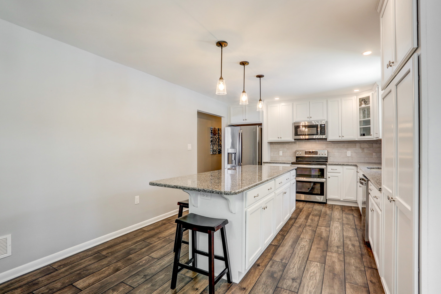 Lititz Kitchen Remodel with kitchen island and white cabinets