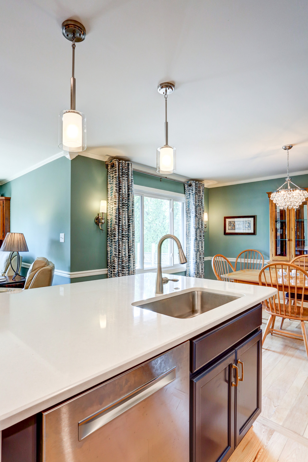 Island with sink and dishwasher in Rohrerstown Kitchen Remodel