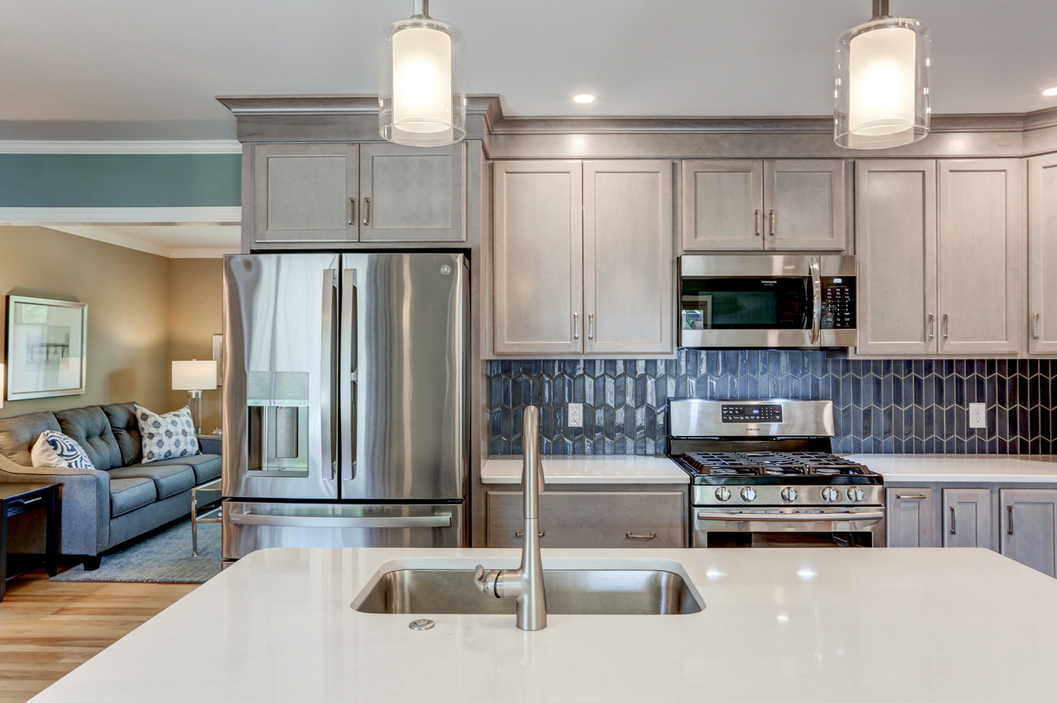 Rohrerstown Kitchen Remodel with large Island and stainless steel appliances