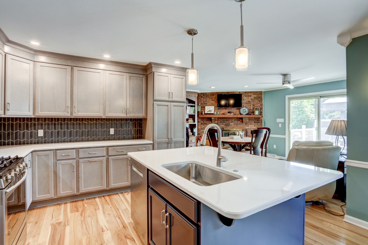 Open Layout with Island in Rohrerstown Kitchen Remodel