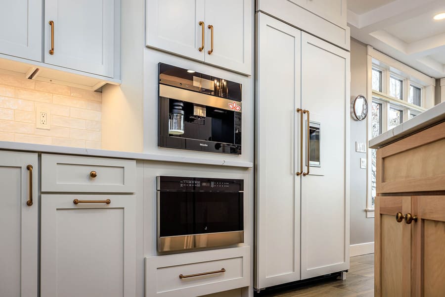 cabinet disguised refrigerator in Lititz Kitchen Remodel