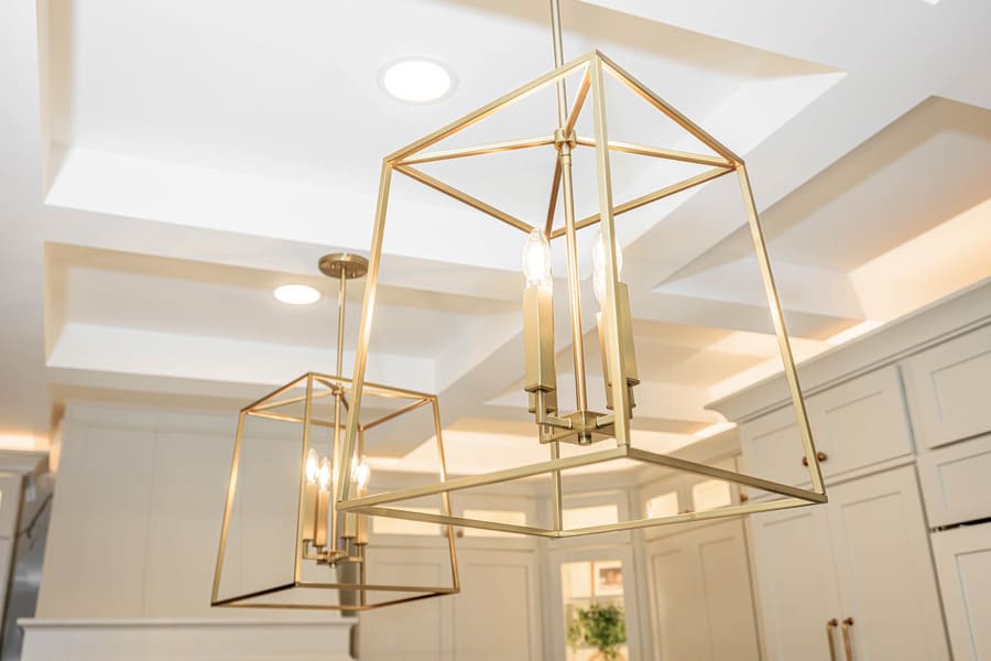champagne bronze pendant lighting in Lititz Kitchen Remodel