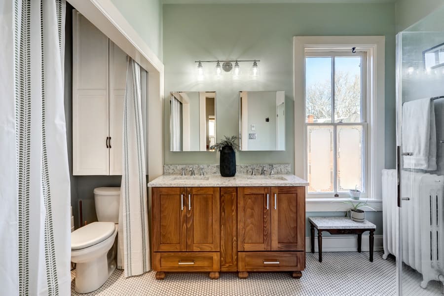 Lancaster Primary Bathroom Remodel with separate toilet area
