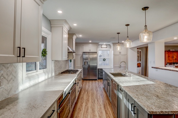 Long galley kitchen remodel in Lancaster PA