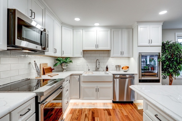 Leola kitchen remodel with white cabinets