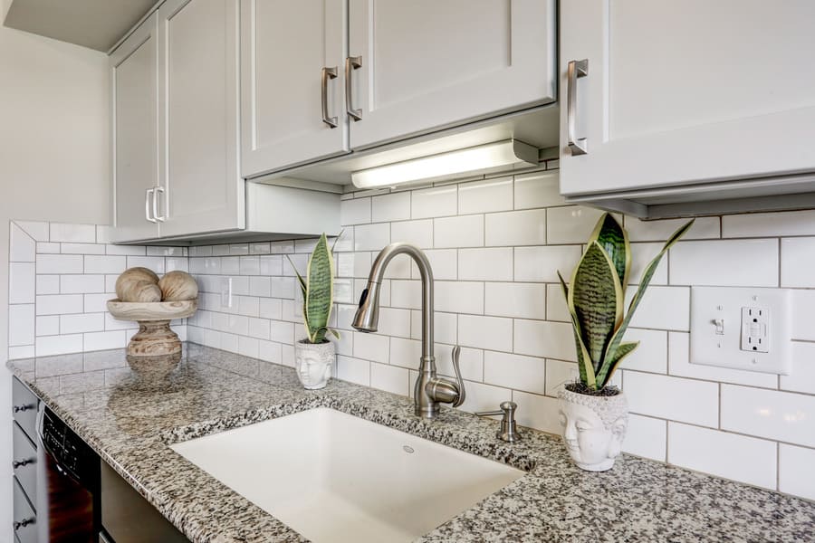 subway tile backsplash in Manheim Township Kitchen Refresh