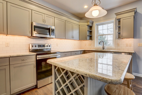 Wine rack in Marietta kitchen remodel