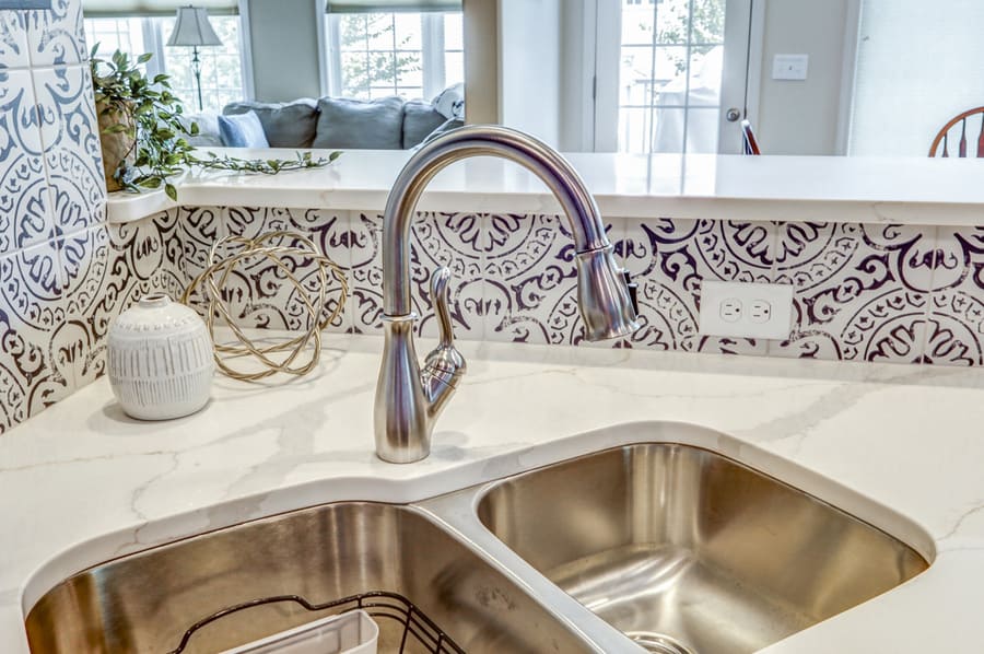 double stainless steel sink in Lampeter-Strasburg Kitchen Remodel