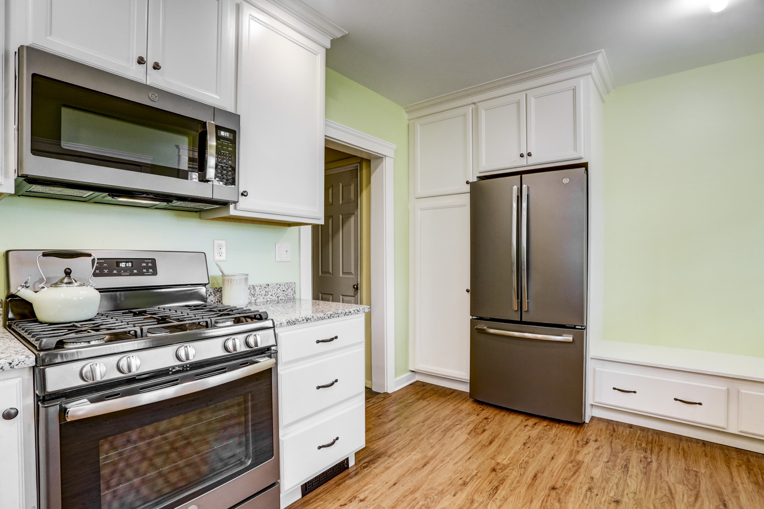 Kitchen remodel in Lancaster PA with apple green paint