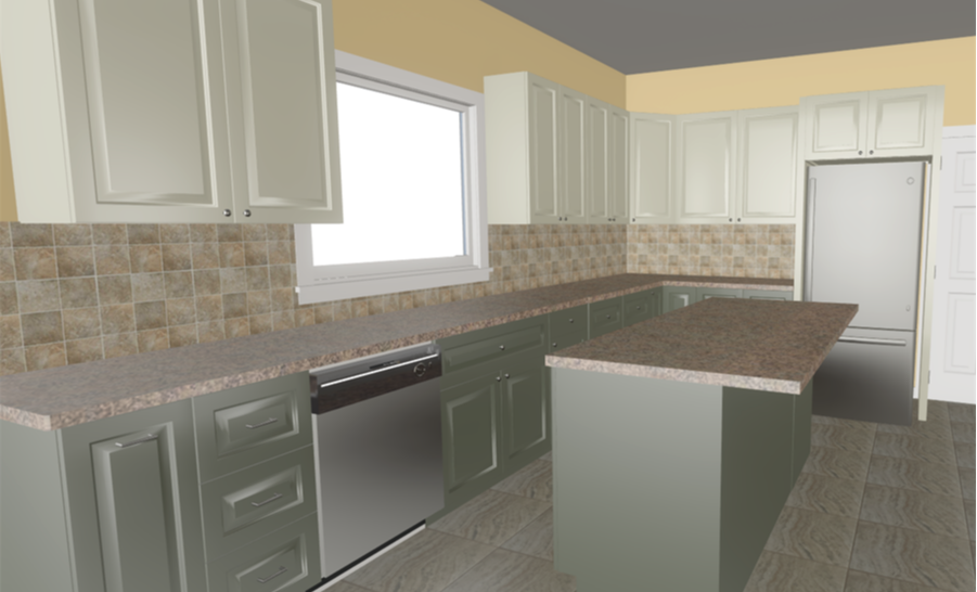 Design renderings with kitchen colors in lancaster kitchen facelift
