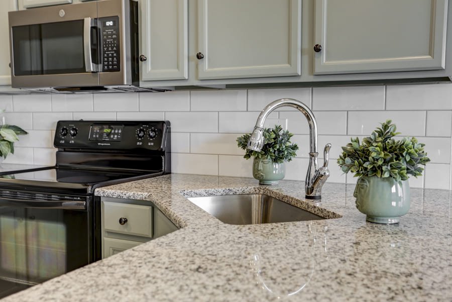 Lancaster kitchen remodel with corner stainless steal sink