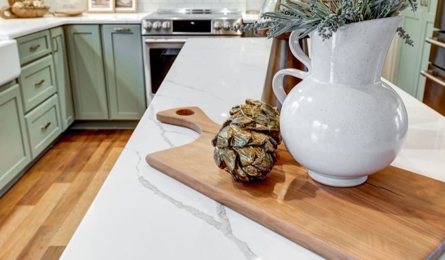 Quartz countertop in lancaster pa kitchen remodel