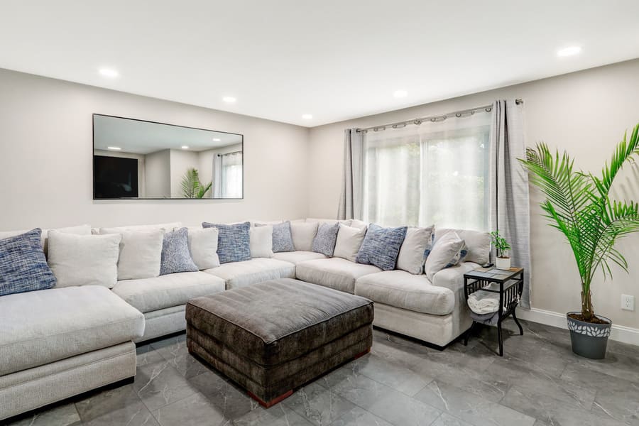 Rohrerstown Kitchen and living room Remodel with large sectional