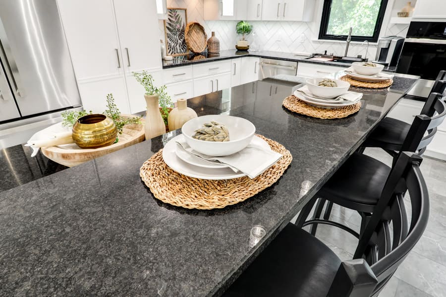 granite countertop of island in Rohrerstown Kitchen Remodel