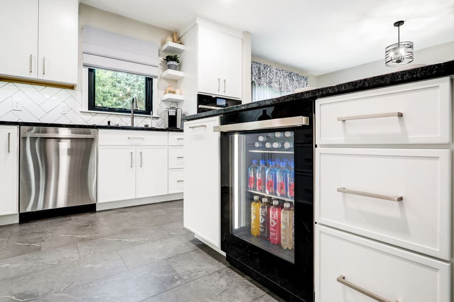 beverage fridge in Rohrerstown Kitchen Remodel