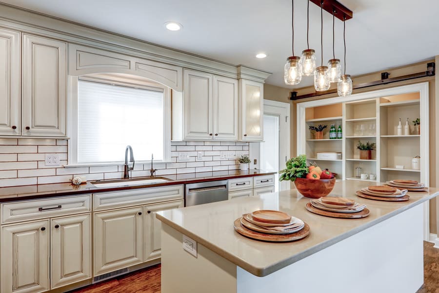 Manheim Kitchen Remodel with kitchen island with seating