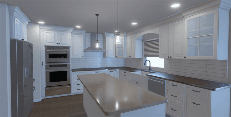 Manheim Kitchen remodel design rendering