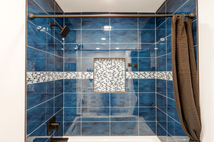 Shower in bathroom in Manheim Bedroom remodel