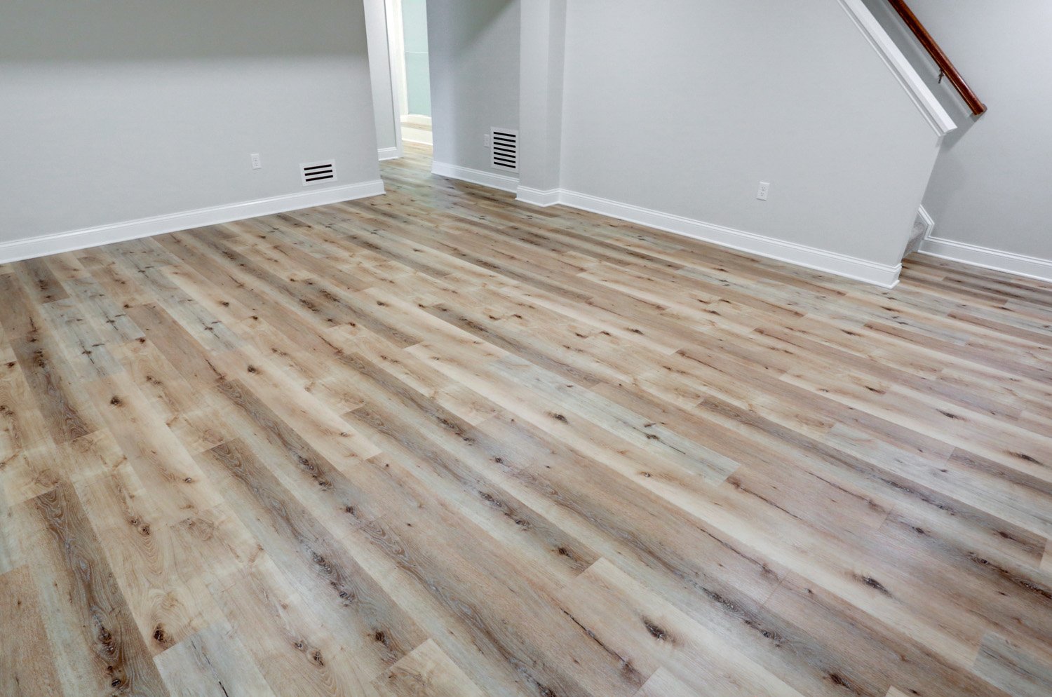 Lancaster Basement Remodel with vinyl plank flooring