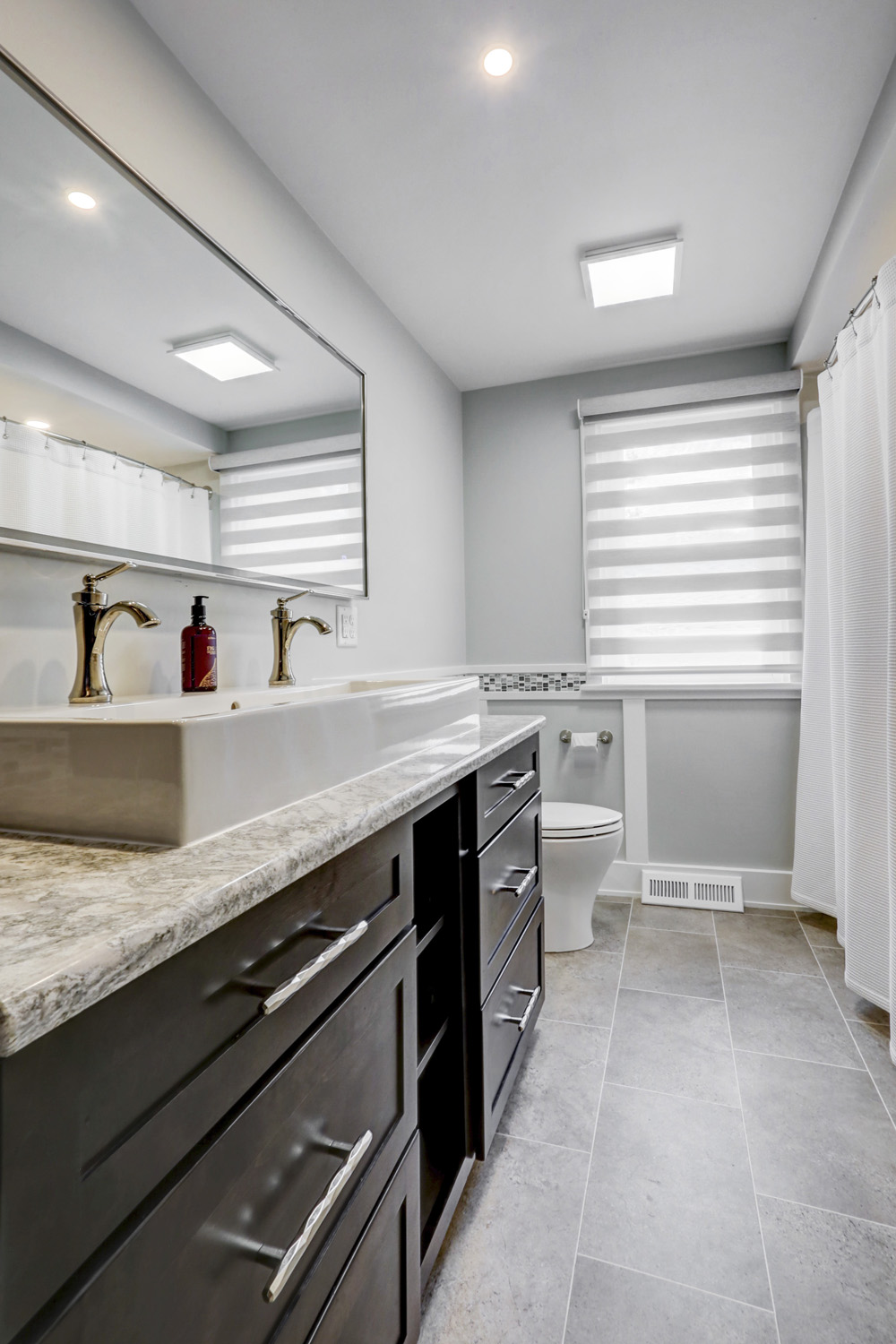 Roseville Master Bathroom Remodel Double vanity