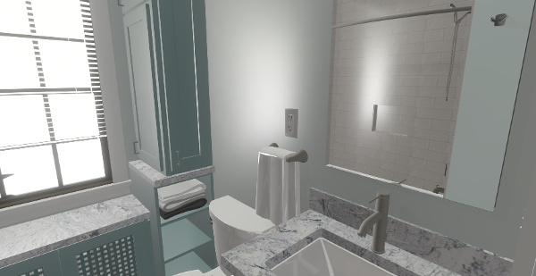 Lancaster Bathroom remodel design renderings