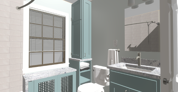 Lancaster Bathroom remodel design renderings