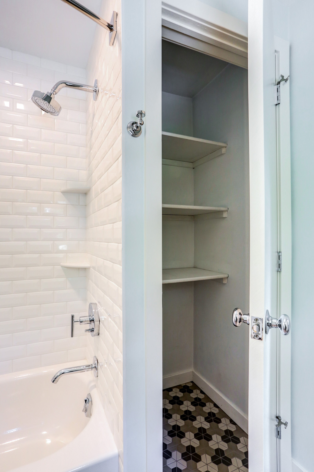 Linen Closet in West Lancaster Bathroom Remodel