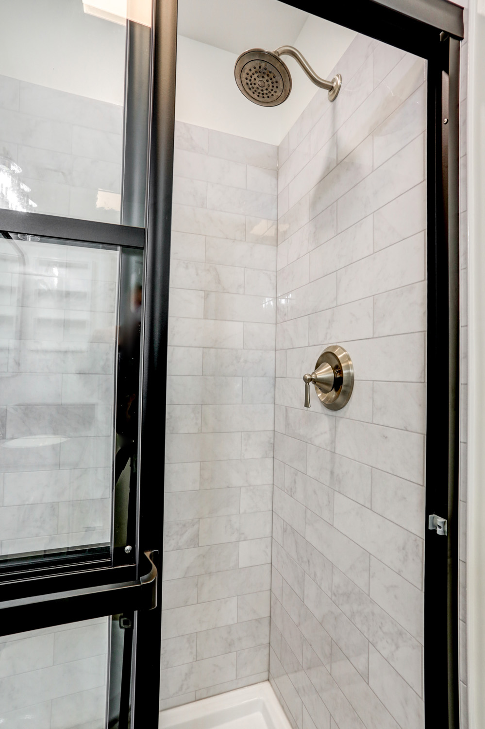 Tiled Walls in Shower in Bloomingdale Master Bathroom Remodel