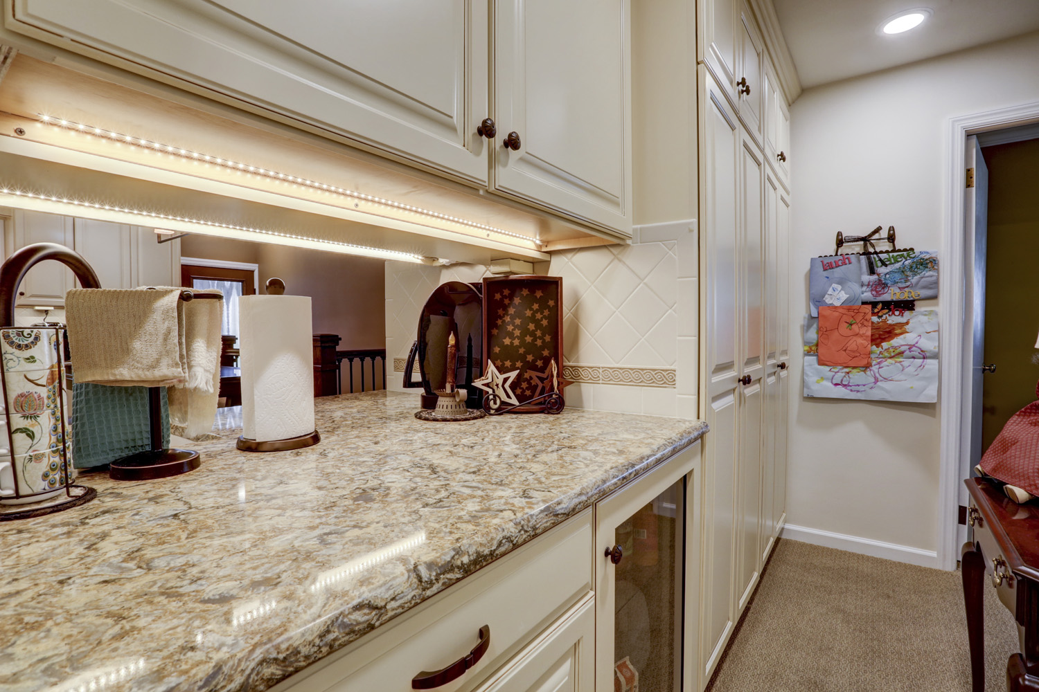 Quartz countertop in Lancaster Kitchen Remodel