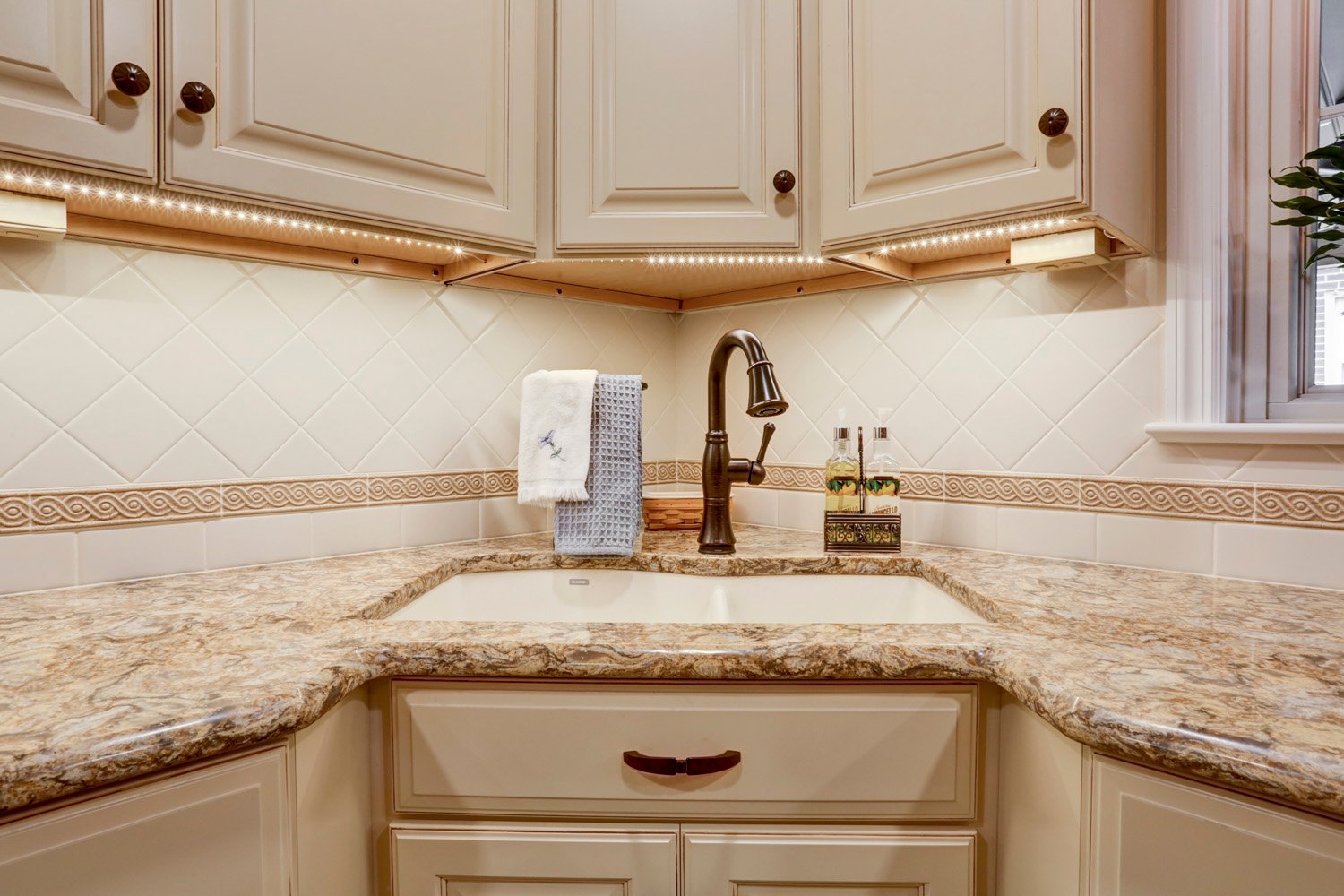 Sink and Oil Rubbed Bronze faucet in Lancaster Kitchen Remodel