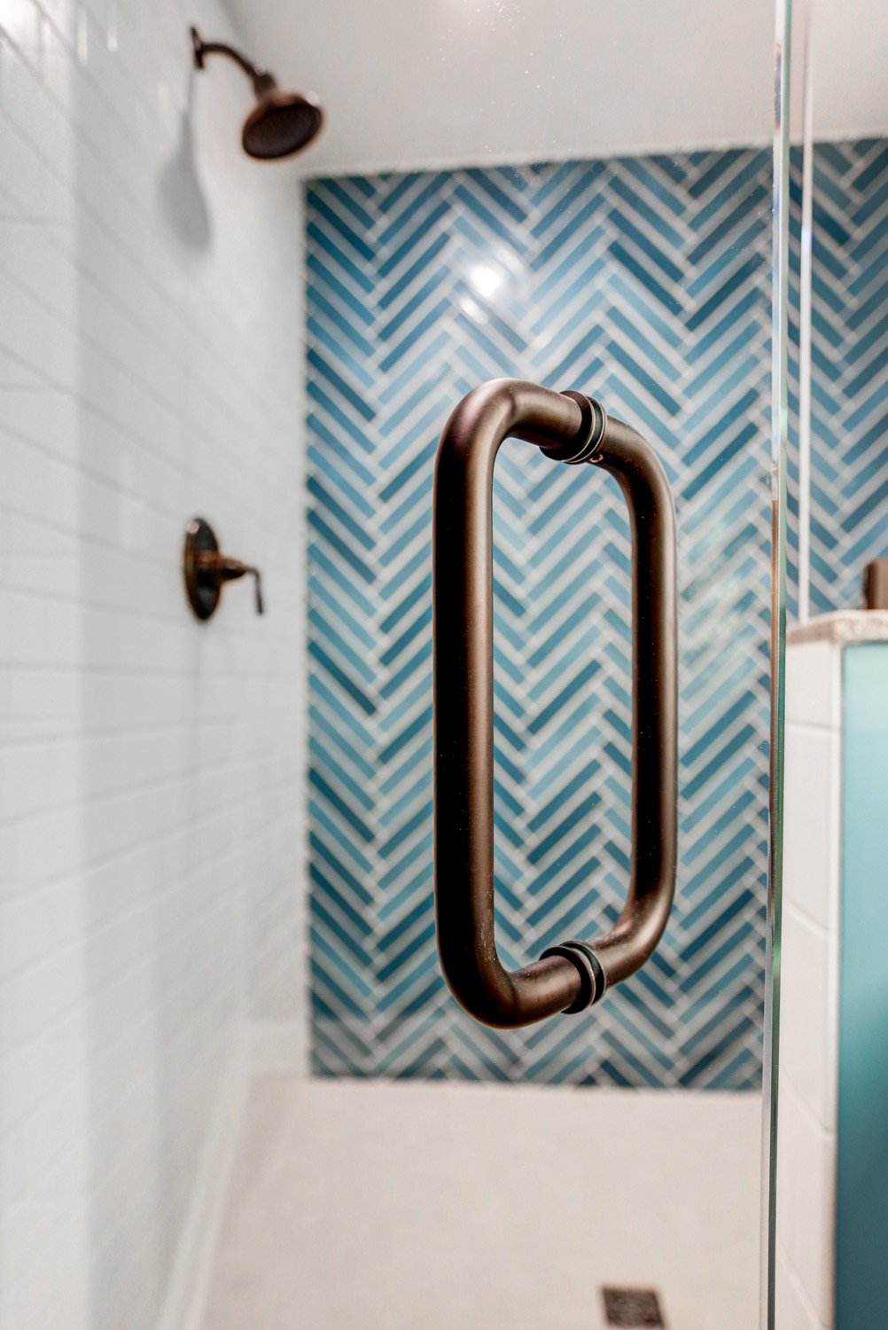 oil rubbed bronze shower accessories in Lititz basement bathroom shower