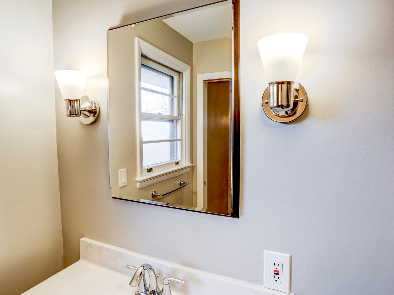 small mirror in Manheim Township Bathroom Remodel