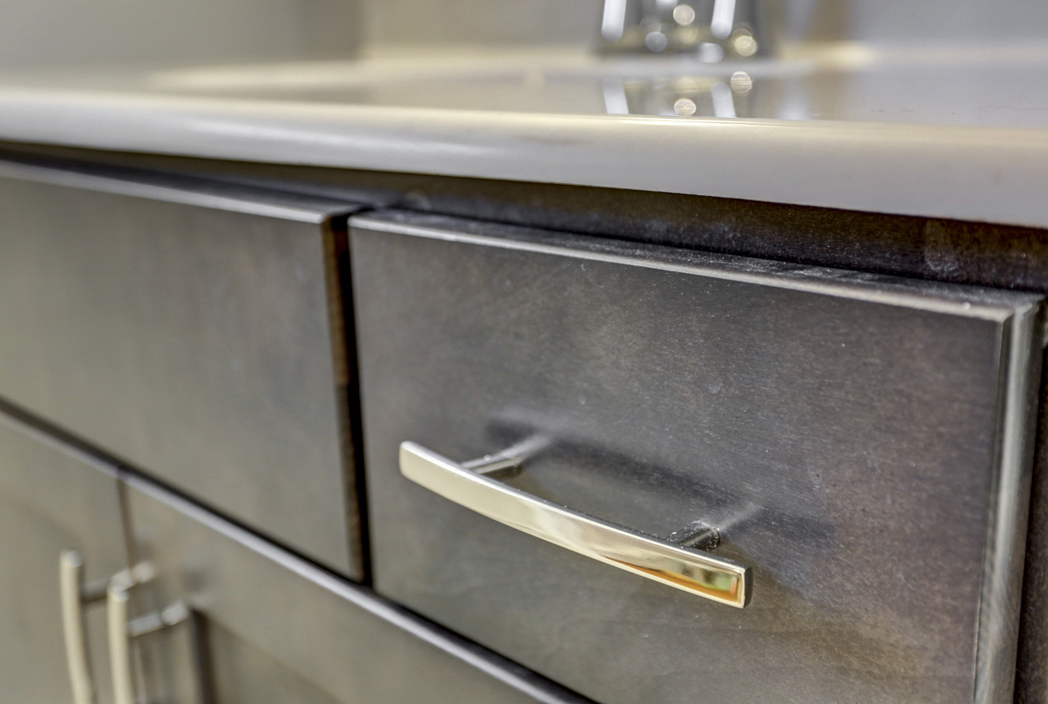 Polished nickel hardware in Manheim Township Bathroom Remodel